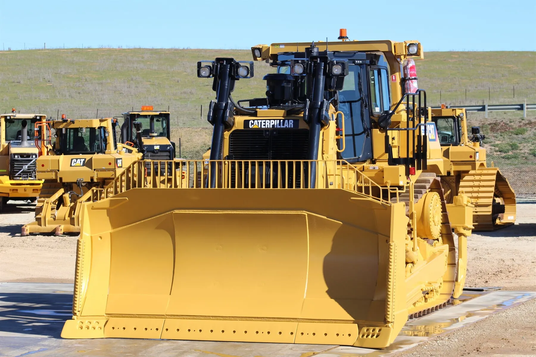 CAT D8 dozer front view available for hire